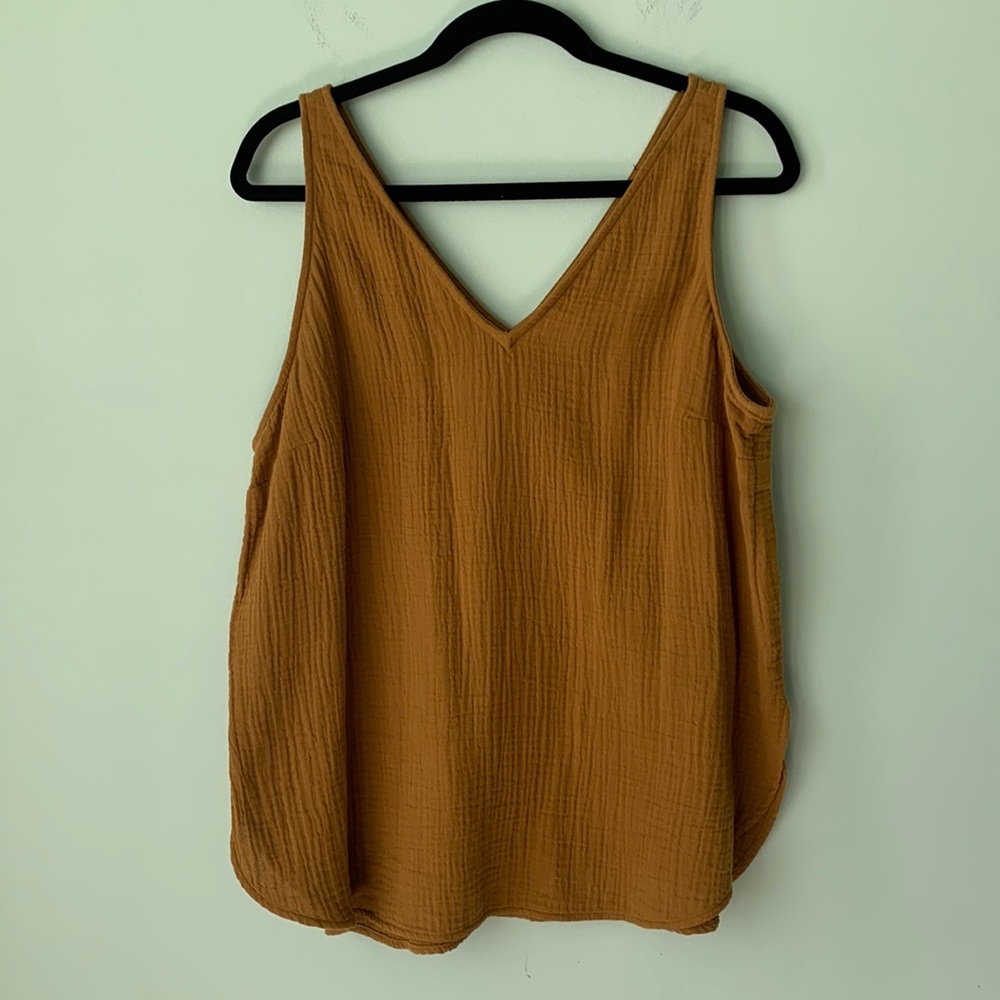 Old Navy Gauze Double V Tank Top NWOT